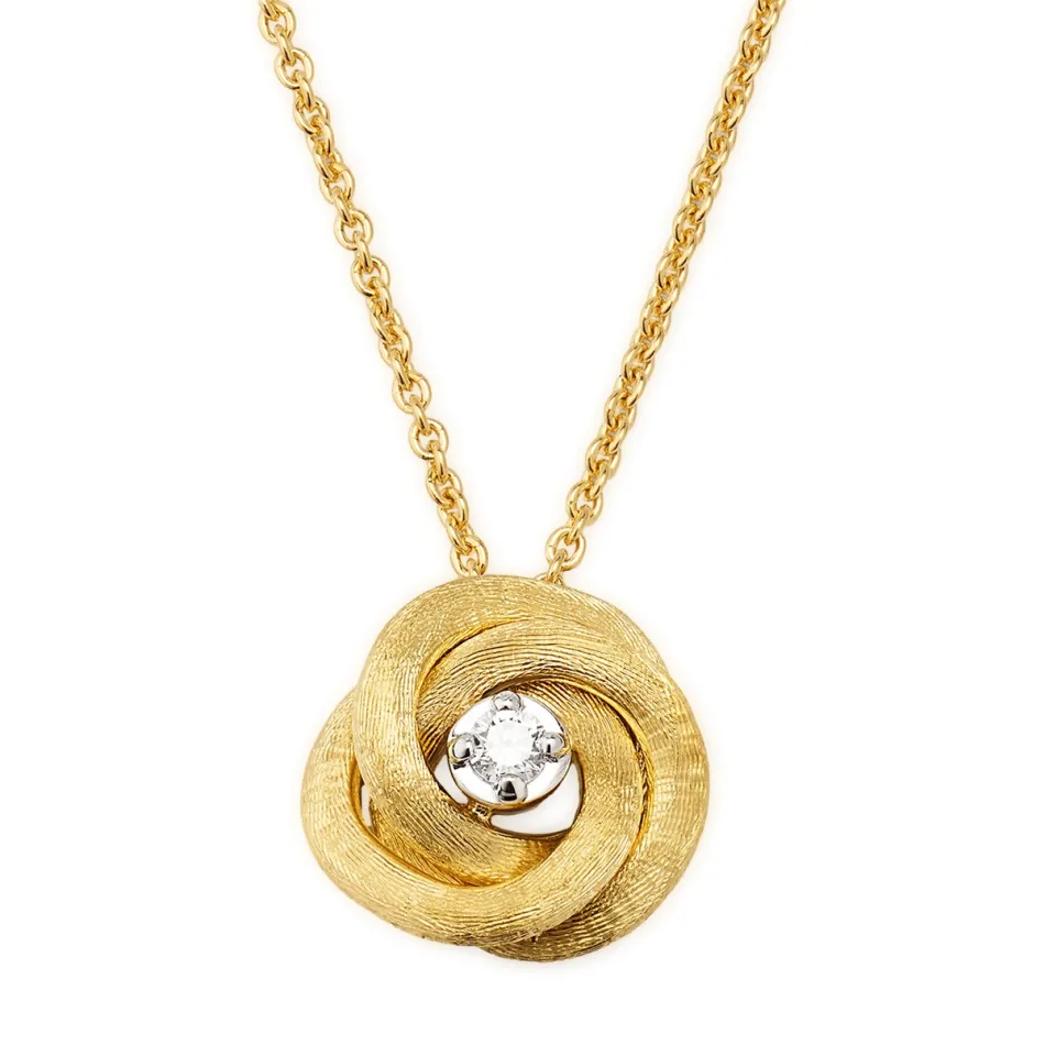 Jaipur Link 18K Yellow Gold Pendant Necklace with Diamond