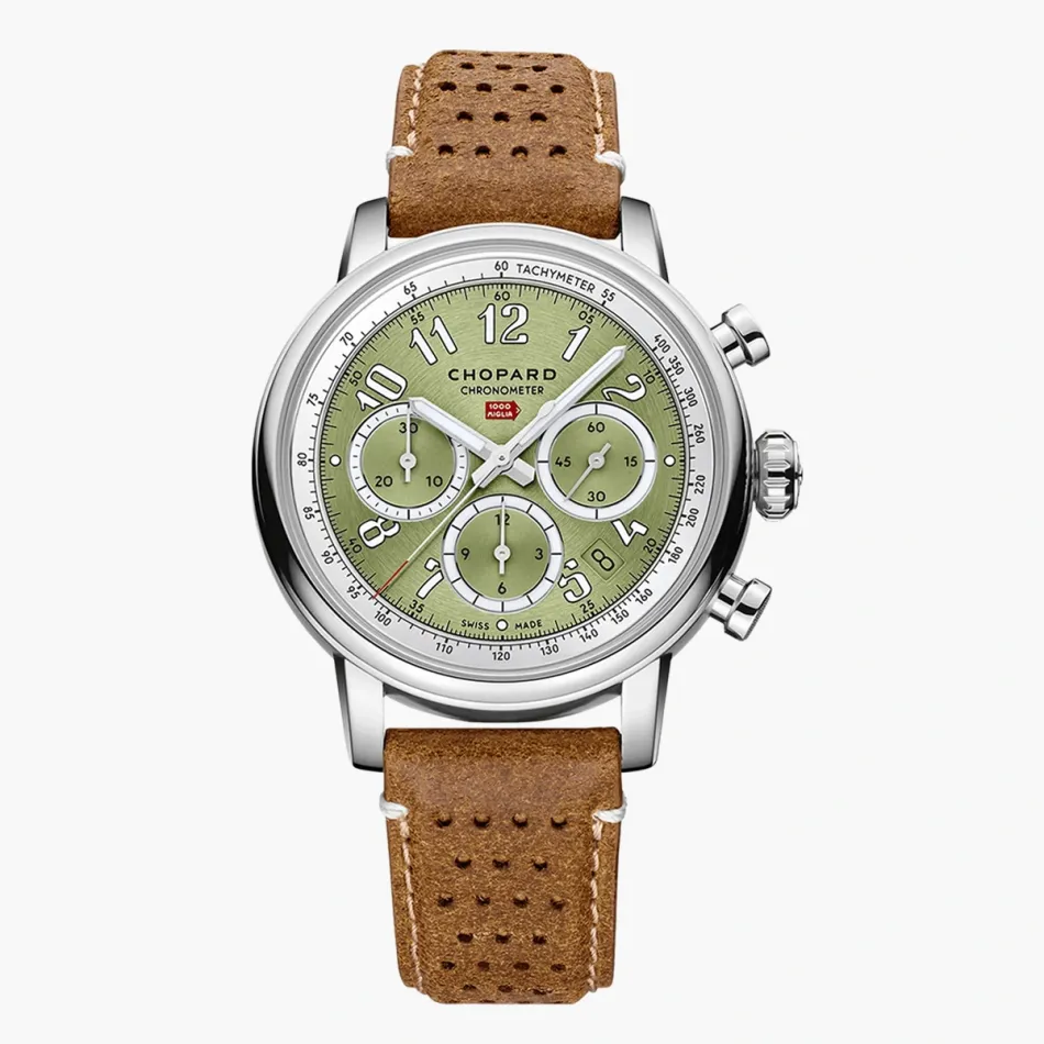 Mille Miglia 40mm Classic Chronograph Green Dial Watch
