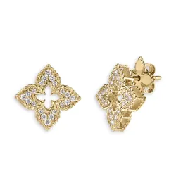 18K Gold Venetian Princess Earrings With Diamonds