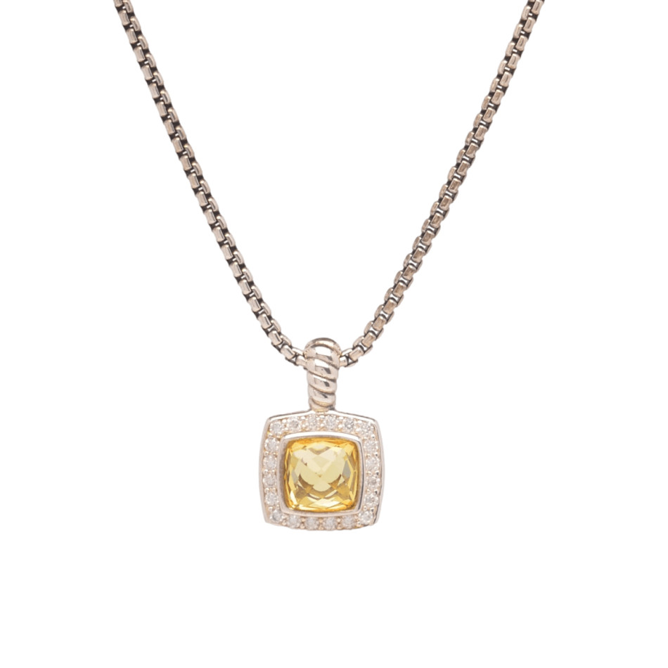 Petite Albion citrine Pendant Necklace