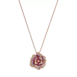 18K Yellow Gold Via Caneva Diamond Horsebit Pendant Necklace, 23"