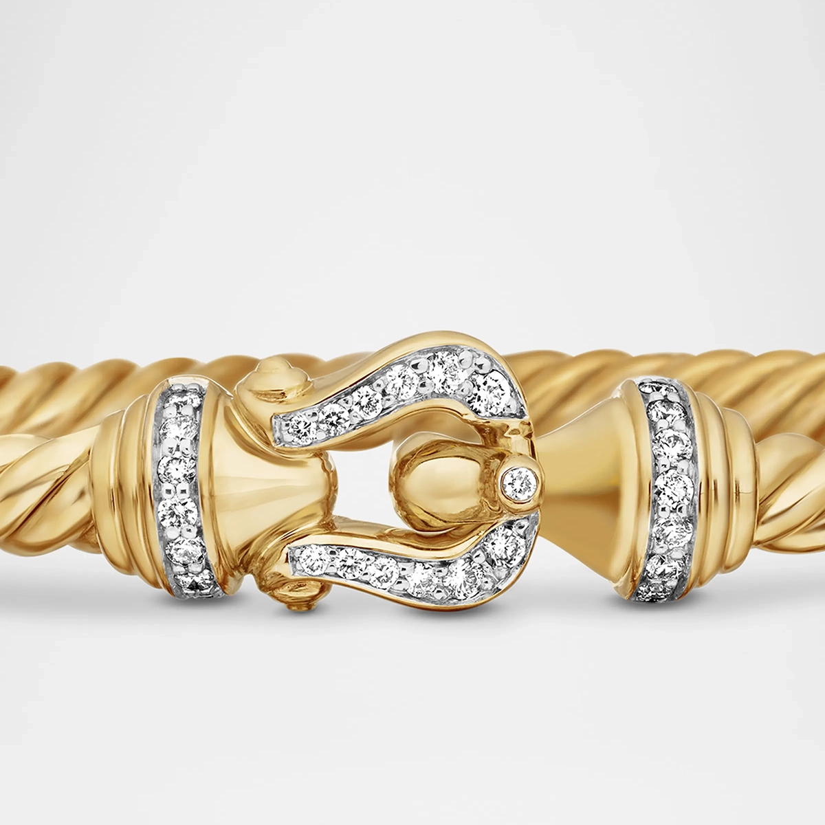 18K Gold Buckle Bracelet With Diamonds — image 2