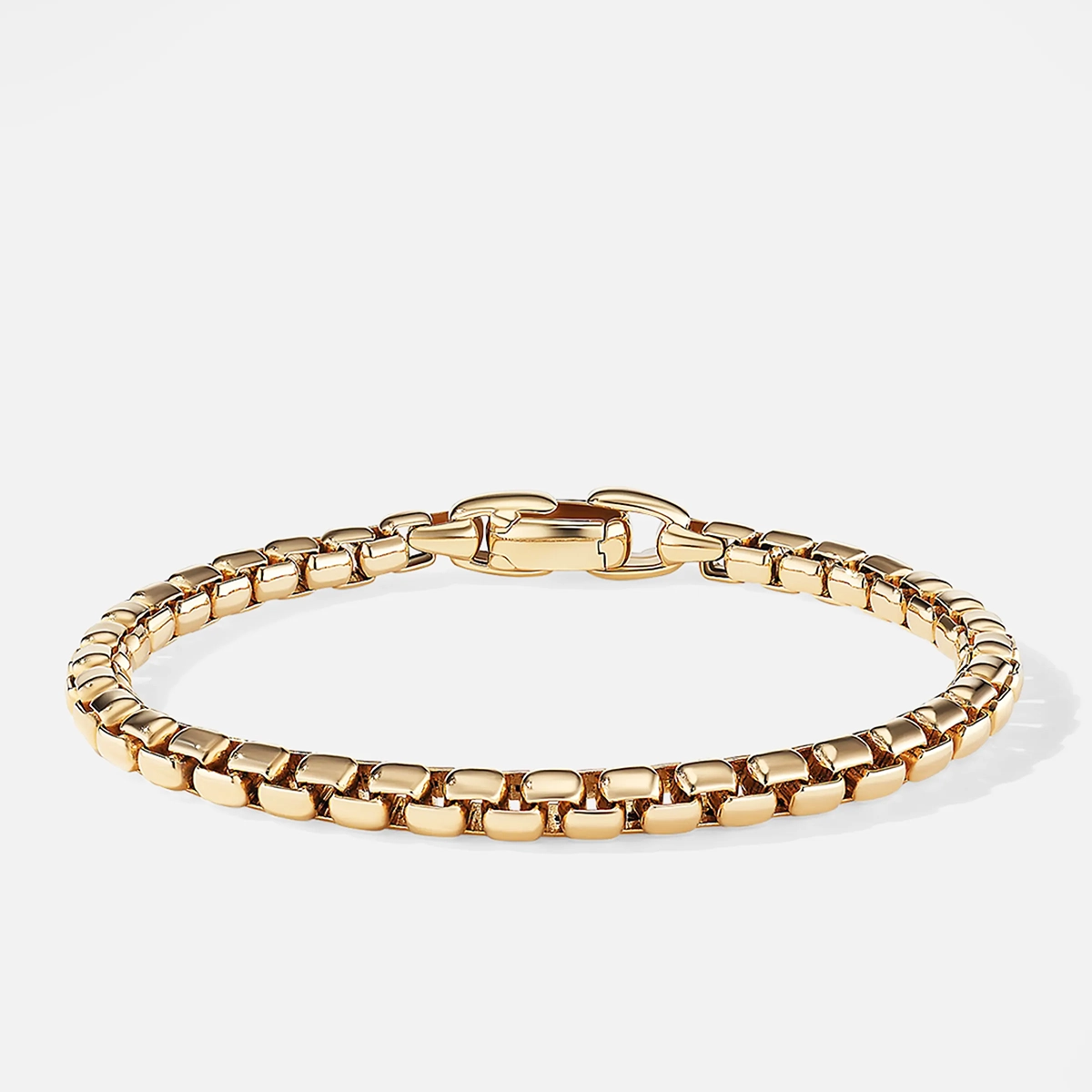 Men's Box Chain Bracelet In 18K Gold, 5mm