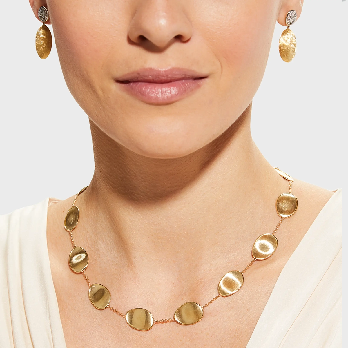 18K Yellow Gold Lunaria Station Collar Necklace — image 2