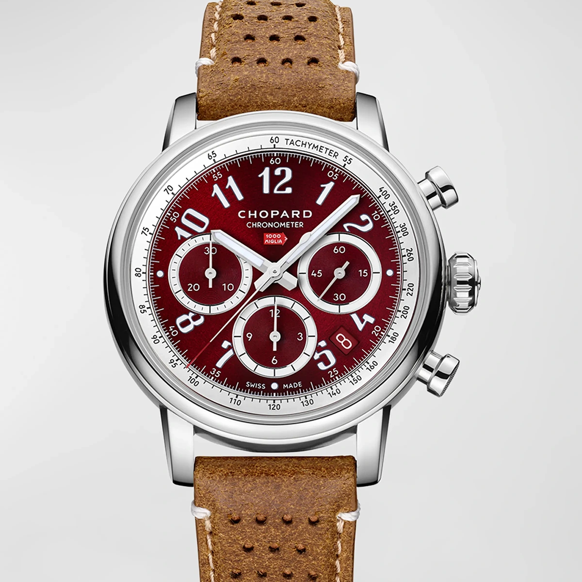Mille Miglia 40mm Classic Chronograph Red Dial Watch