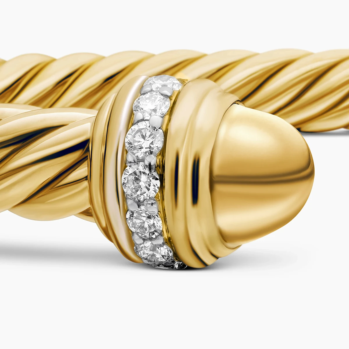 5mm Cablespira Bracelet In 18K Gold And Diamonds — image 4