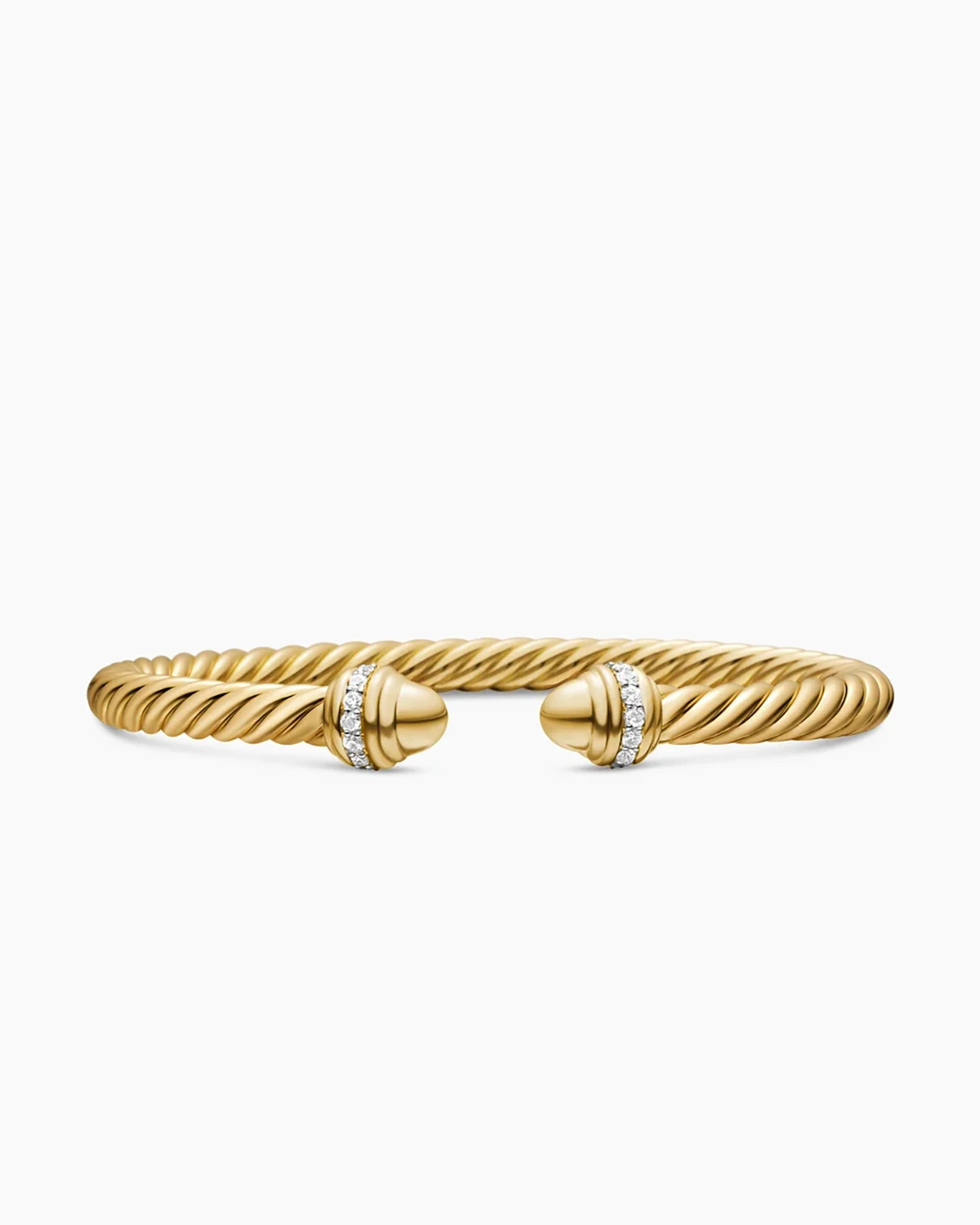 5mm Cablespira Bracelet In 18K Gold And Diamonds