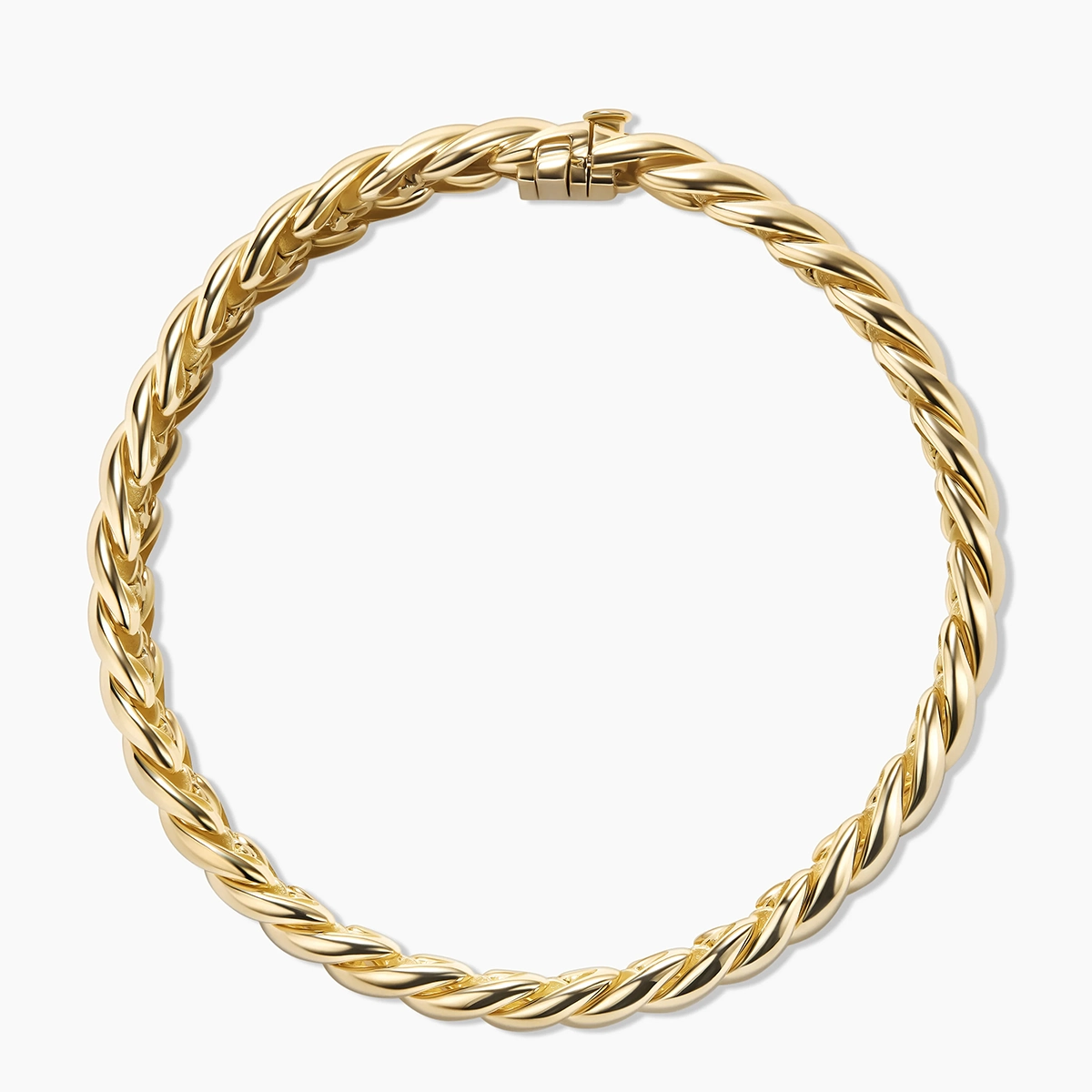  8.5mm Sculpted Cable Bracelet In 18K Gold  — image 3