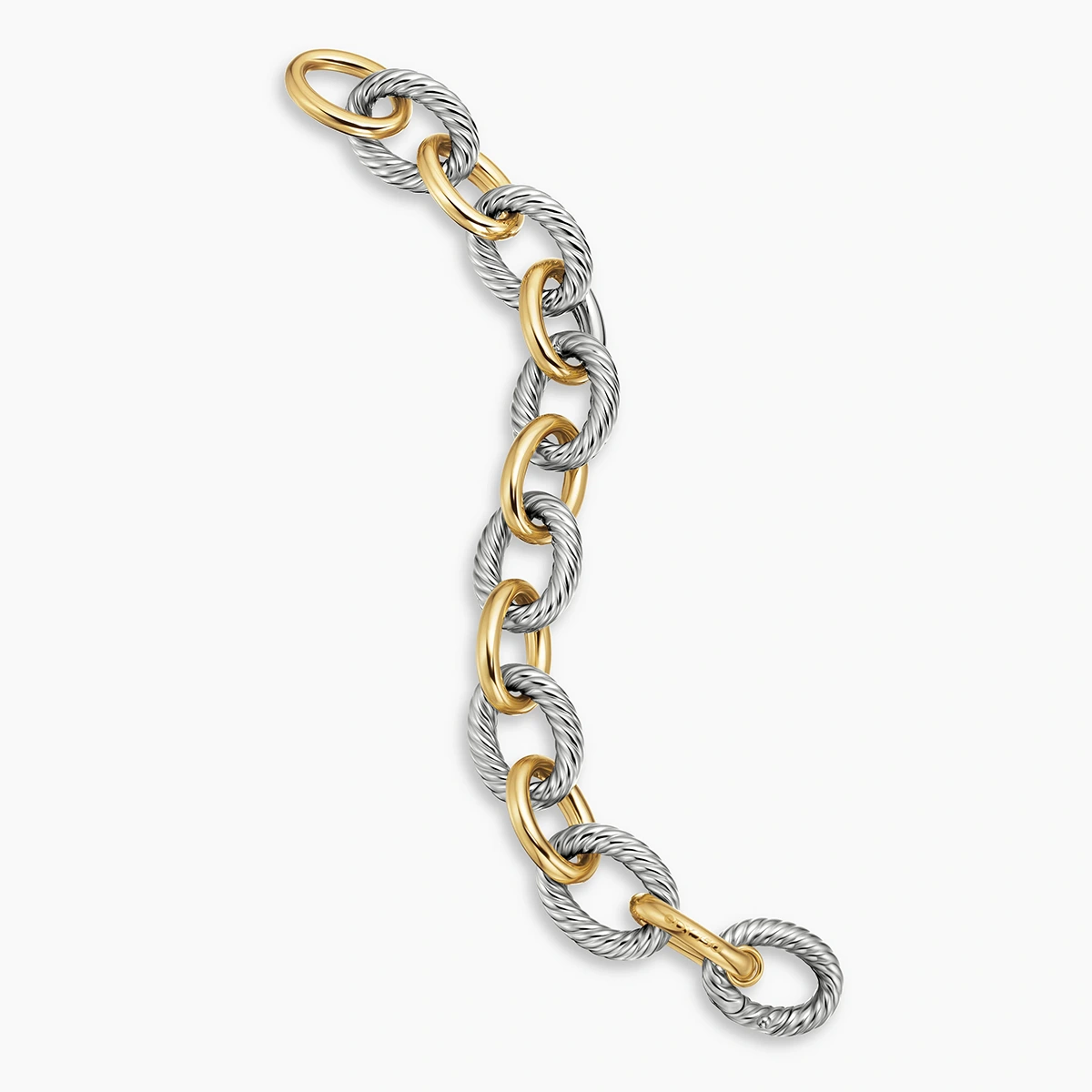 XL Oval Link Bracelet 18k Gold And Sterling Silver — image 3