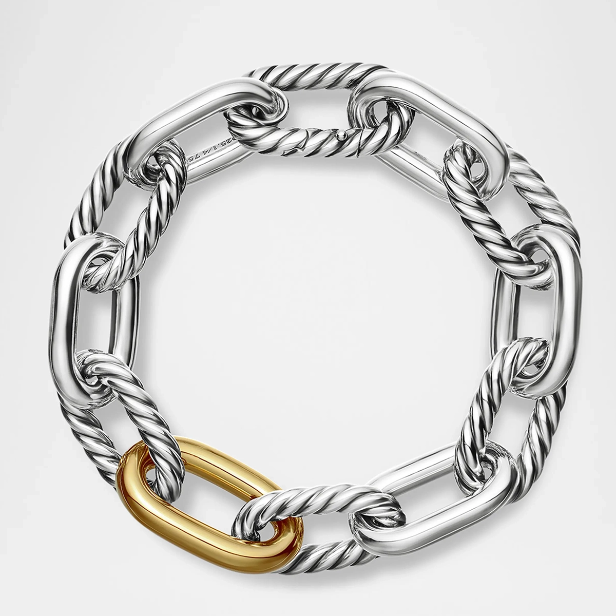 Madison 18k Woman's Large Chain Link Bracelet, 13.5mm — image 2