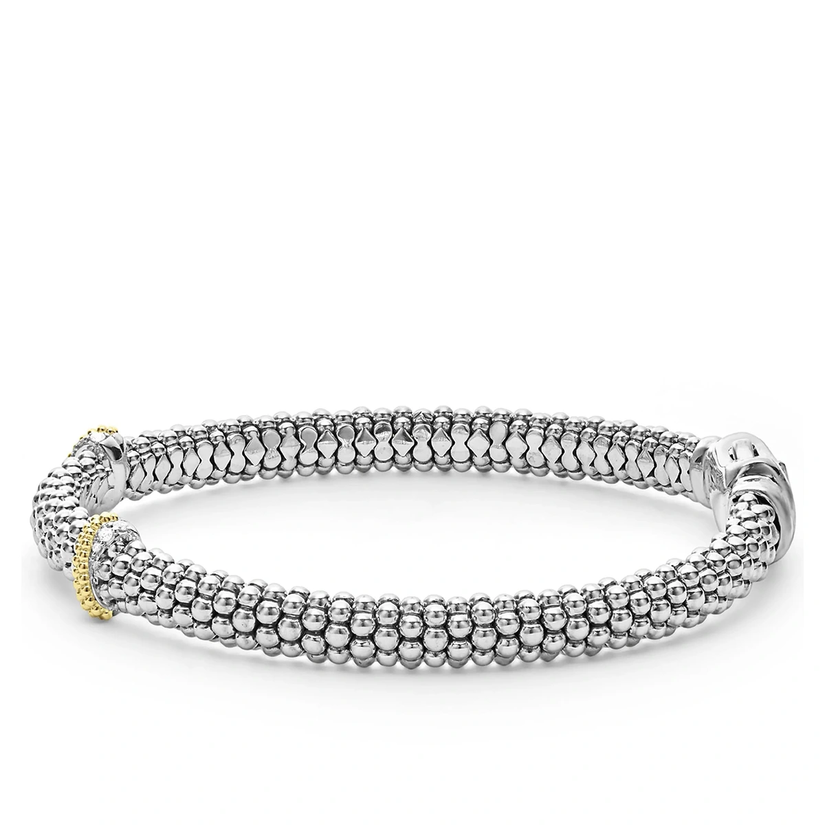 Double X Caviar Diamond Bracelet 6mm — image 4