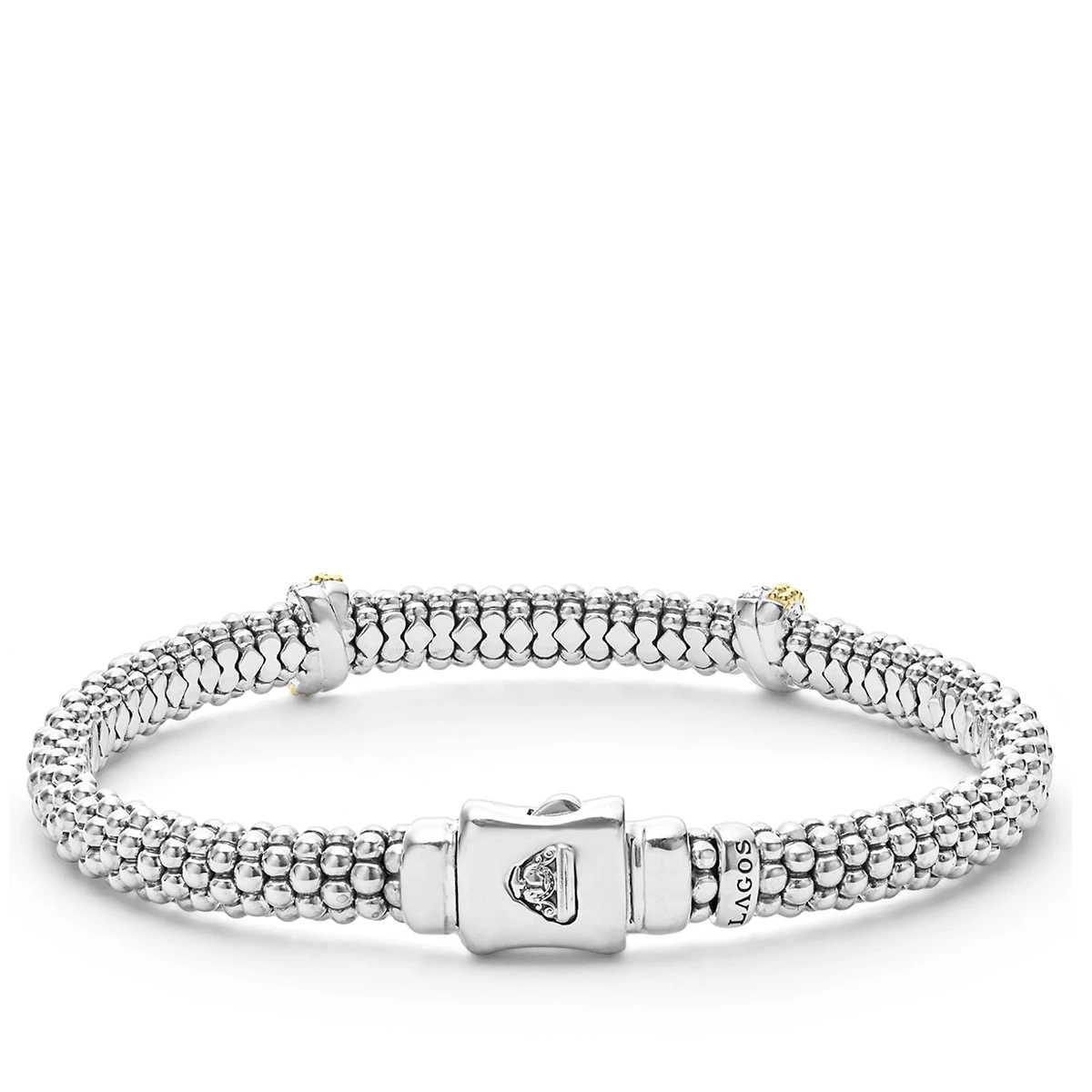 Double X Caviar Diamond Bracelet 6mm — image 2