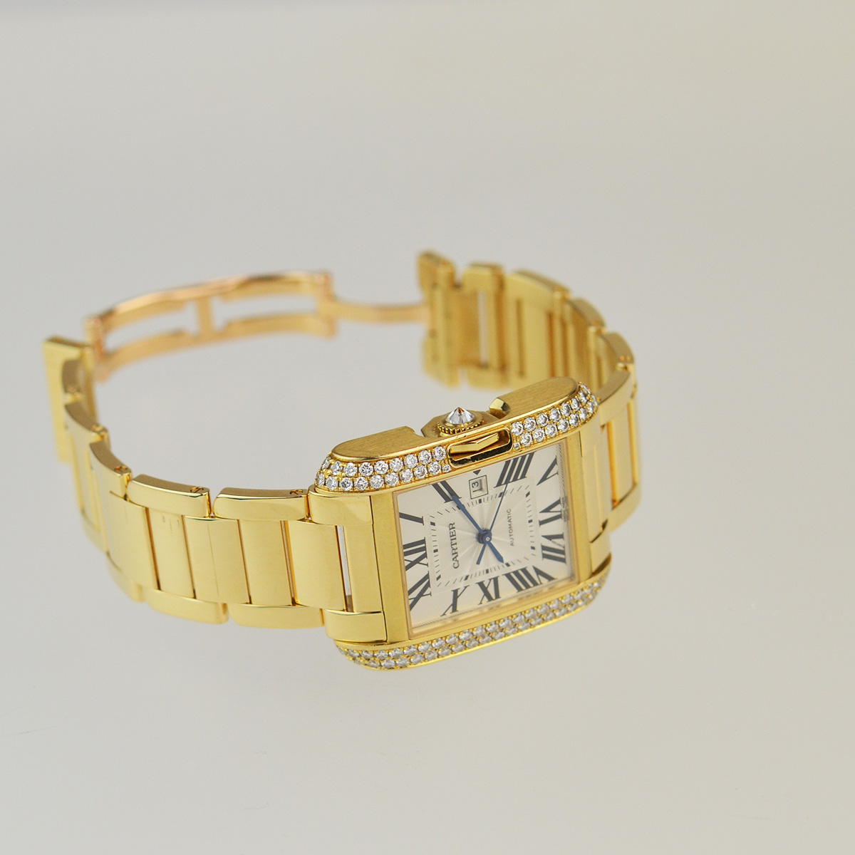 Tank Anglaise 18k Yellow Gold Diamond Watch  — image 4
