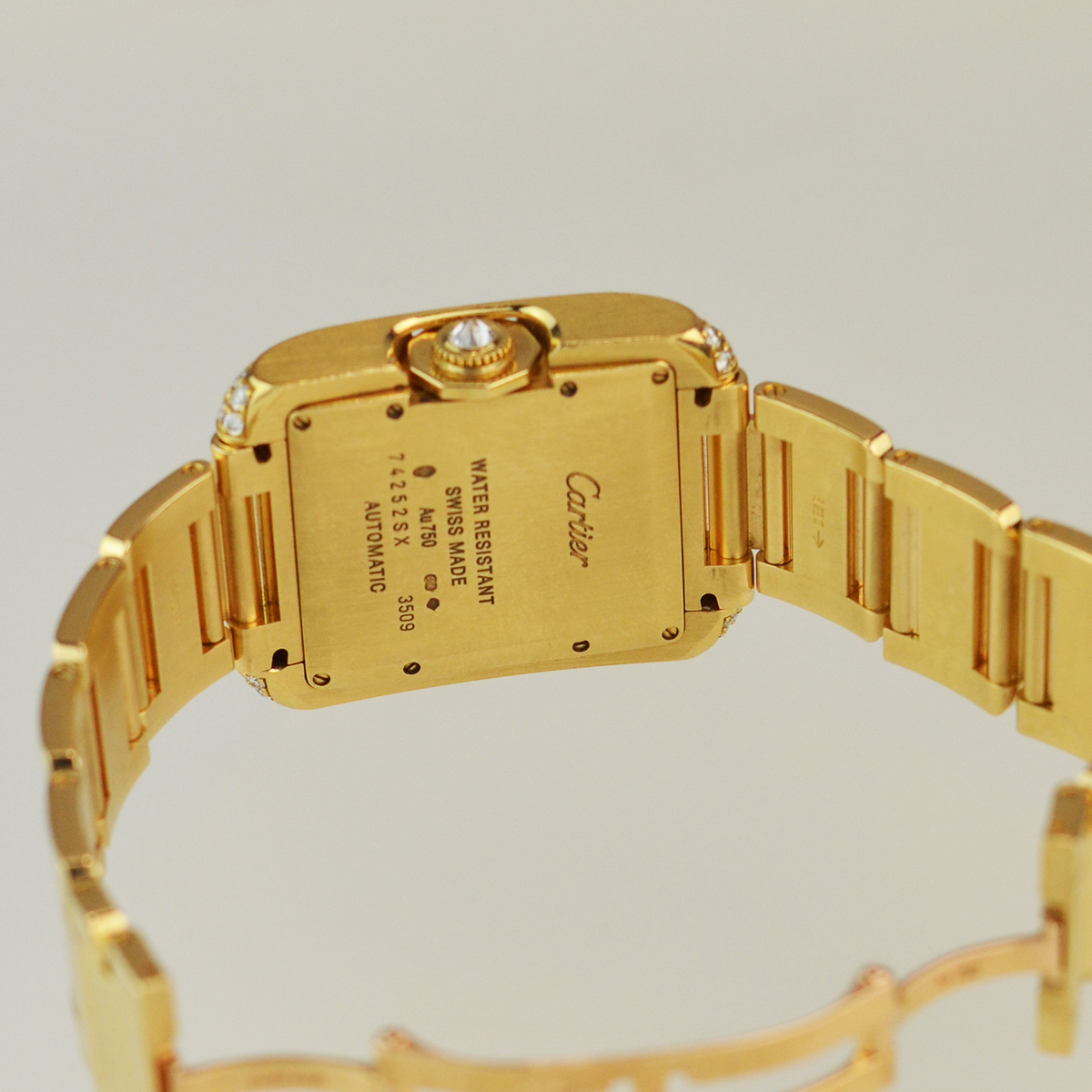 Tank Anglaise 18k Yellow Gold Diamond Watch  — image 6
