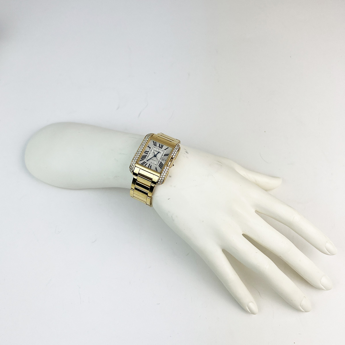 Tank Anglaise 18k Yellow Gold Diamond Watch  — image 3
