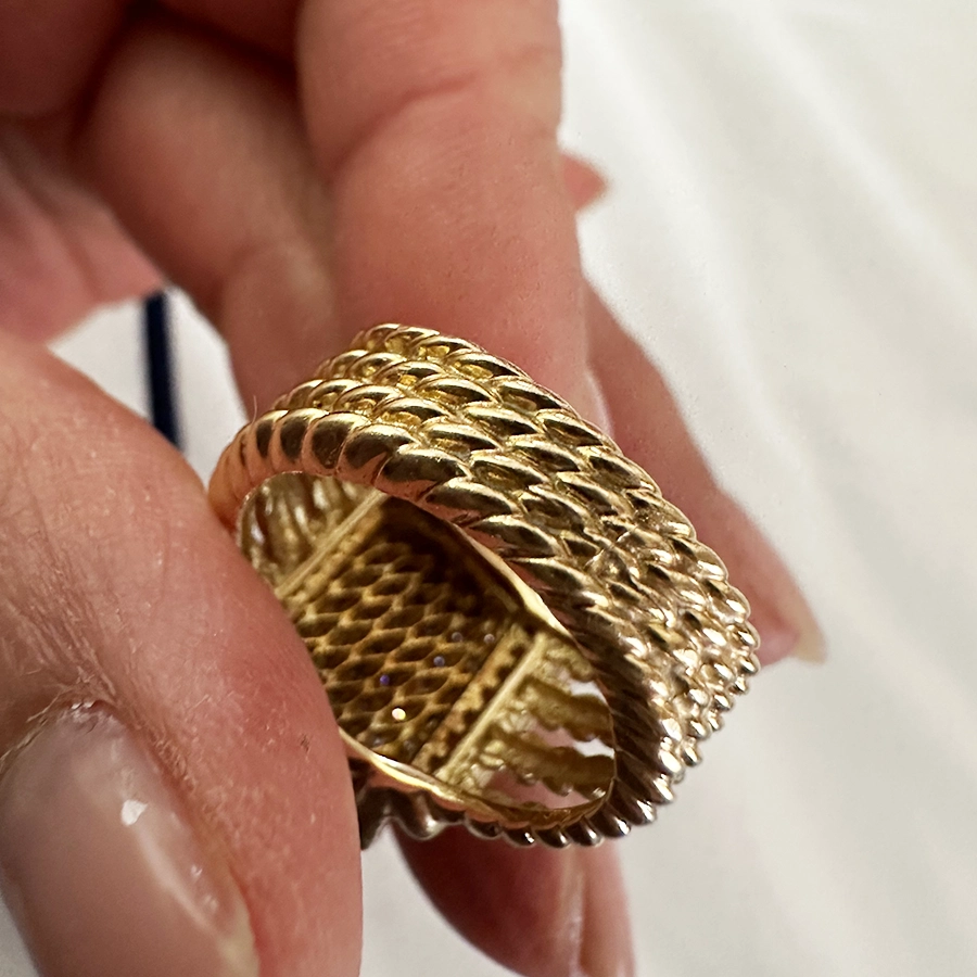 Wheaton 18K Yellow Gold With Diamonds Ring Size 6.5 — image 3