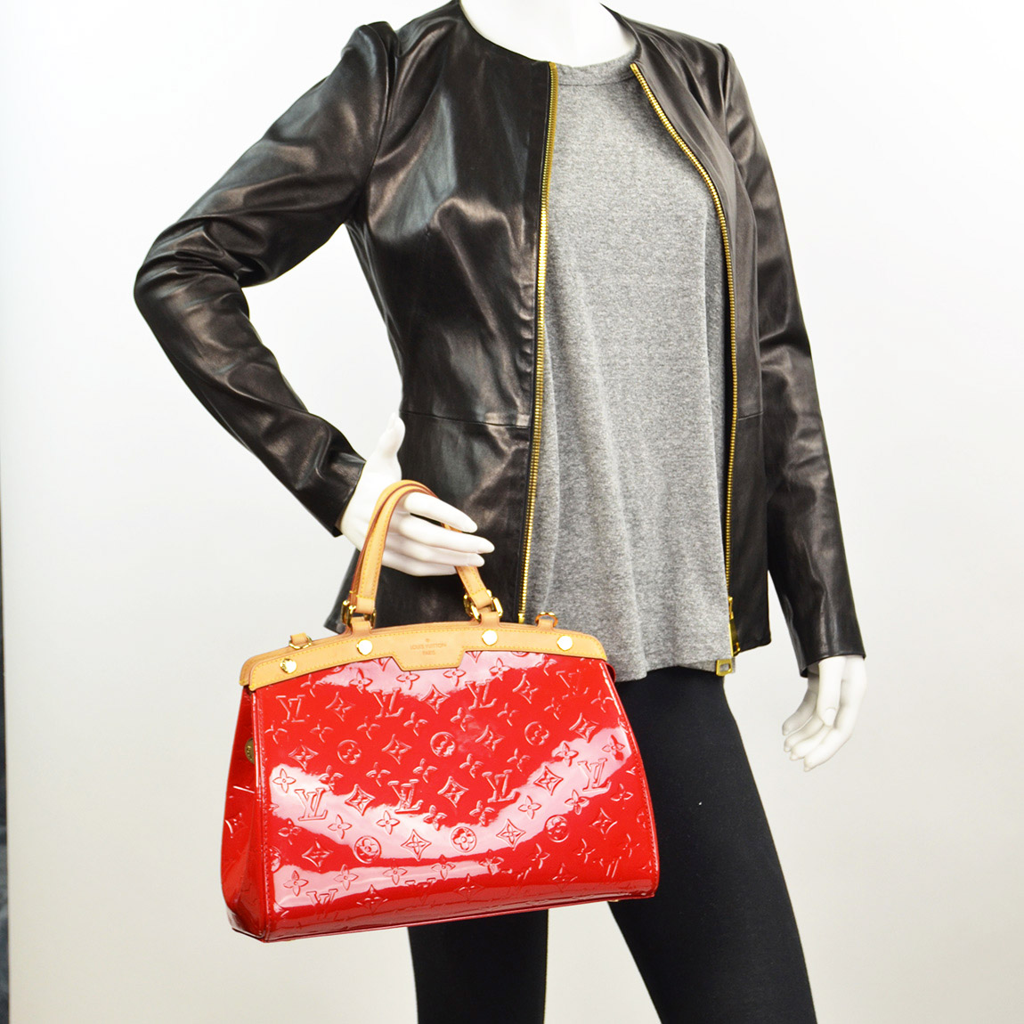 Red Patent Monogram Vernis Brea MM — image 6