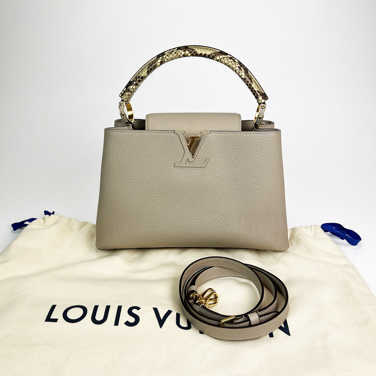 Beige Capucines Bag  Taurillon  Leather And Python PM  — image 15