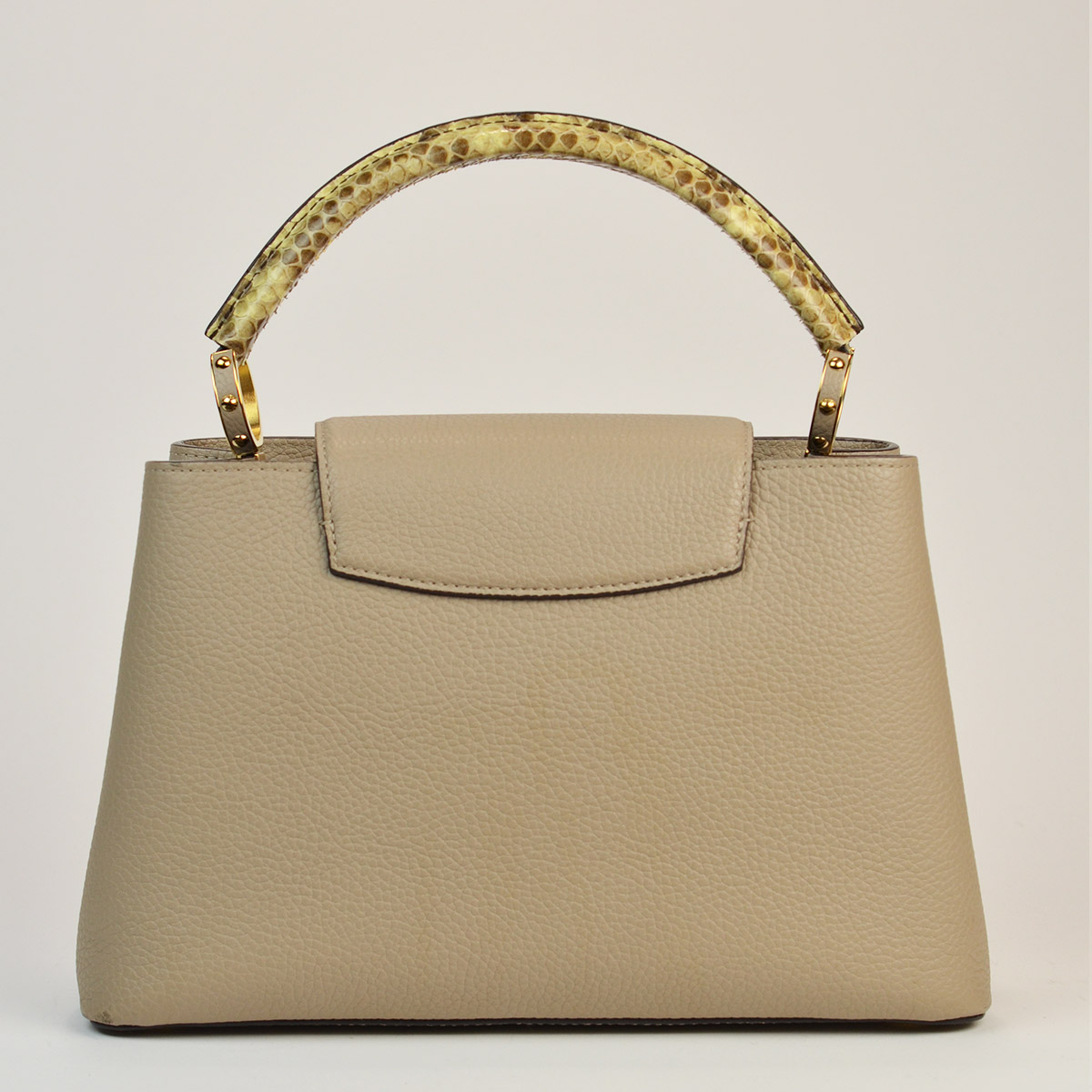 Beige Capucines Bag  Taurillon  Leather And Python PM  — image 4