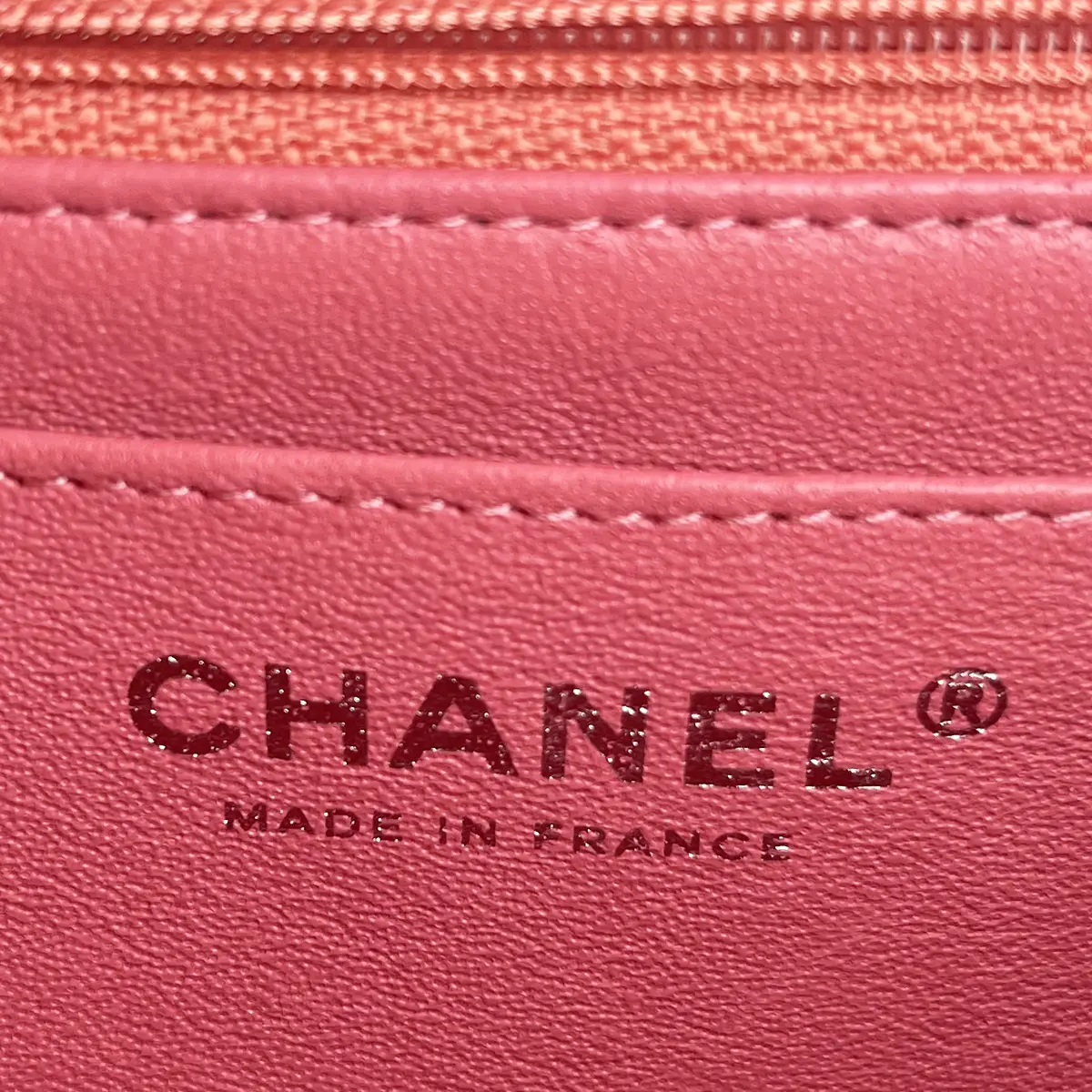 Lambskin Quilted Pink Mini Rectangular Classic Flap  — image 11