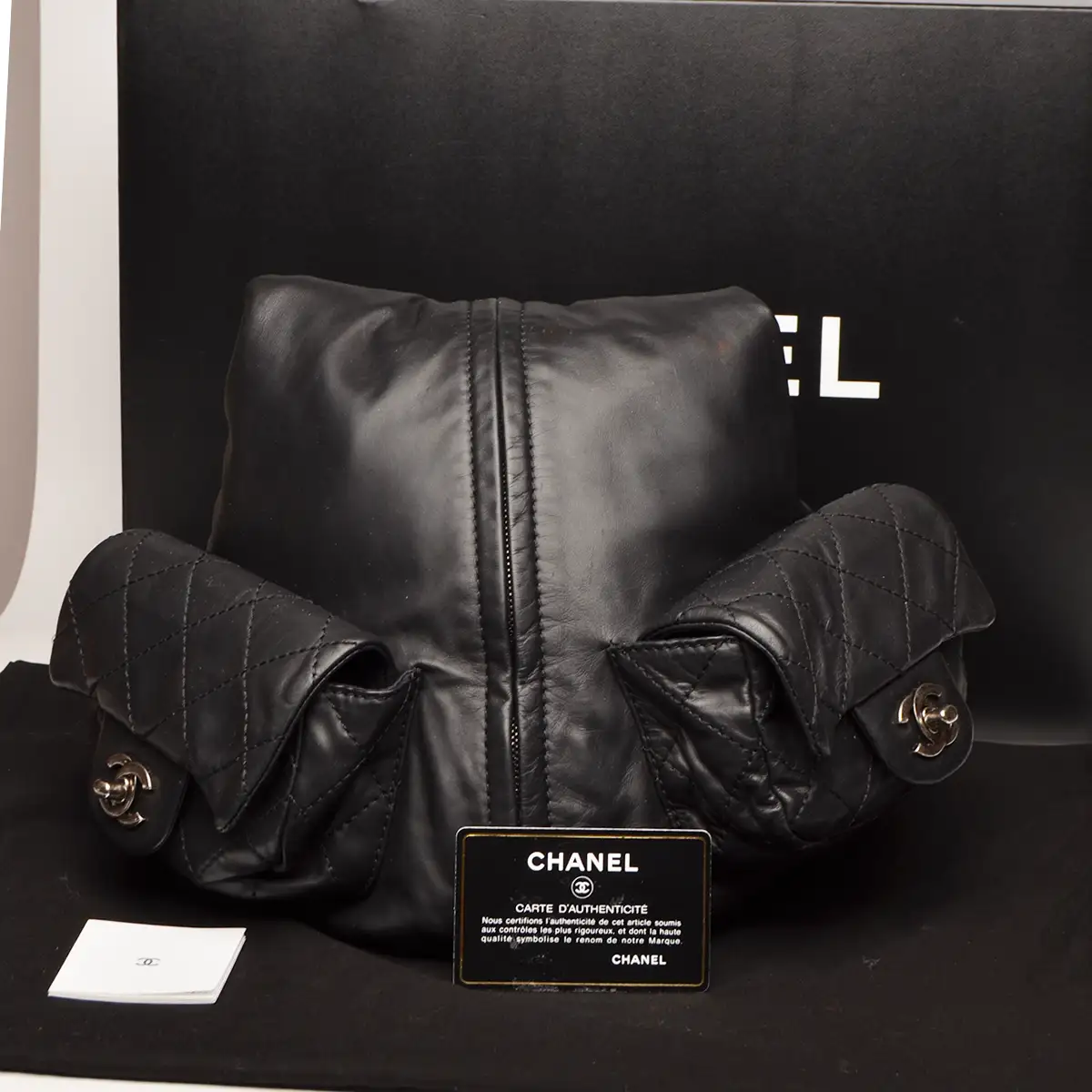 Paris Dallas Biker Black Lambskin Backpack — image 11