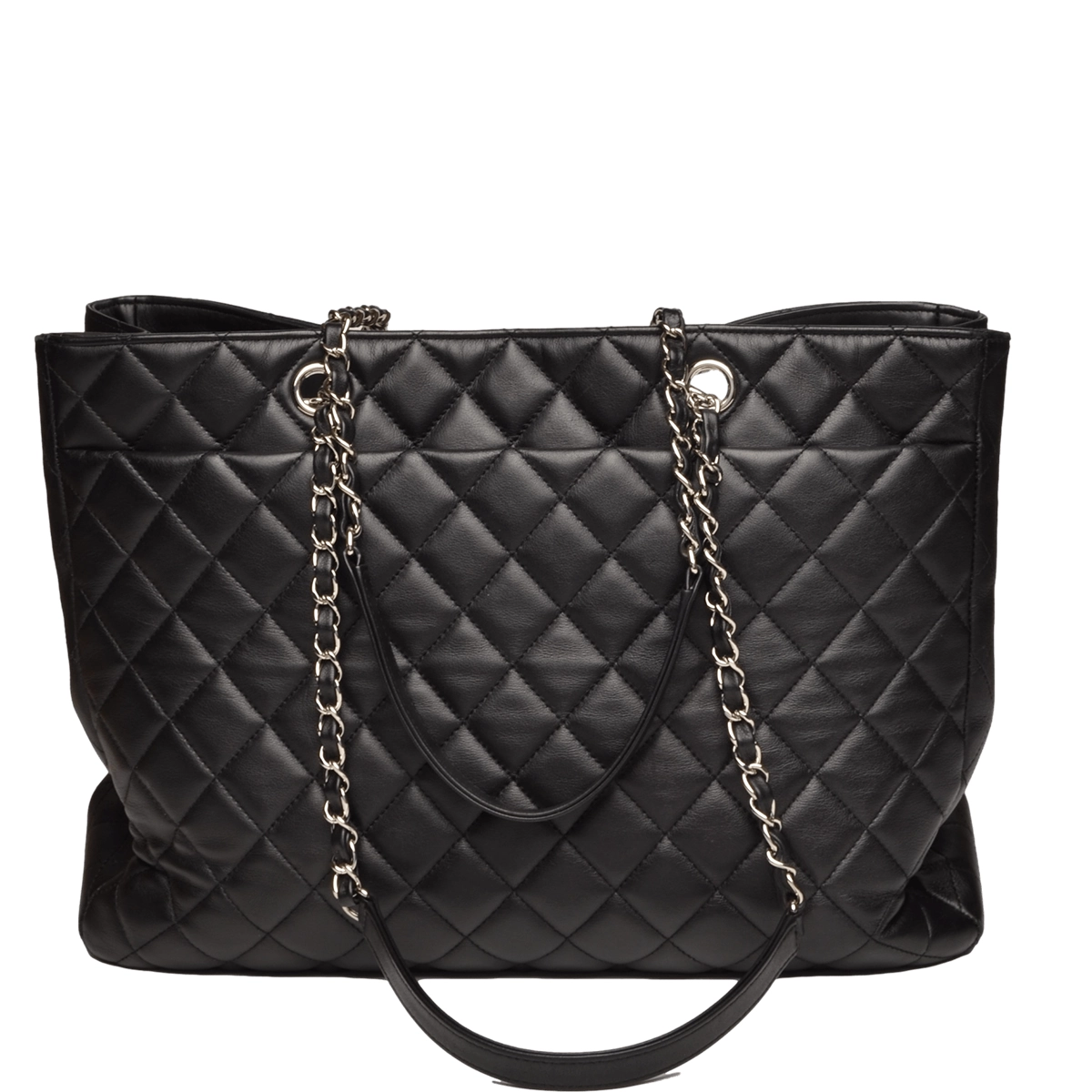 Classic CC Large Black Shopping Tote Quilted Calfskin  — image 4