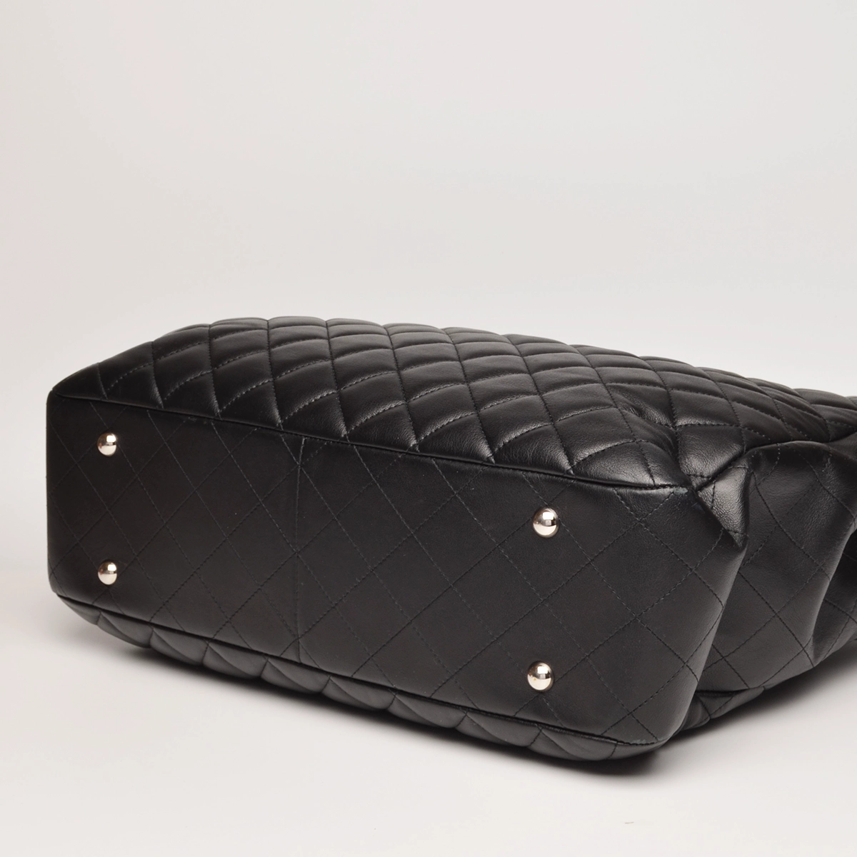 Classic CC Large Black Shopping Tote Quilted Calfskin  — image 5