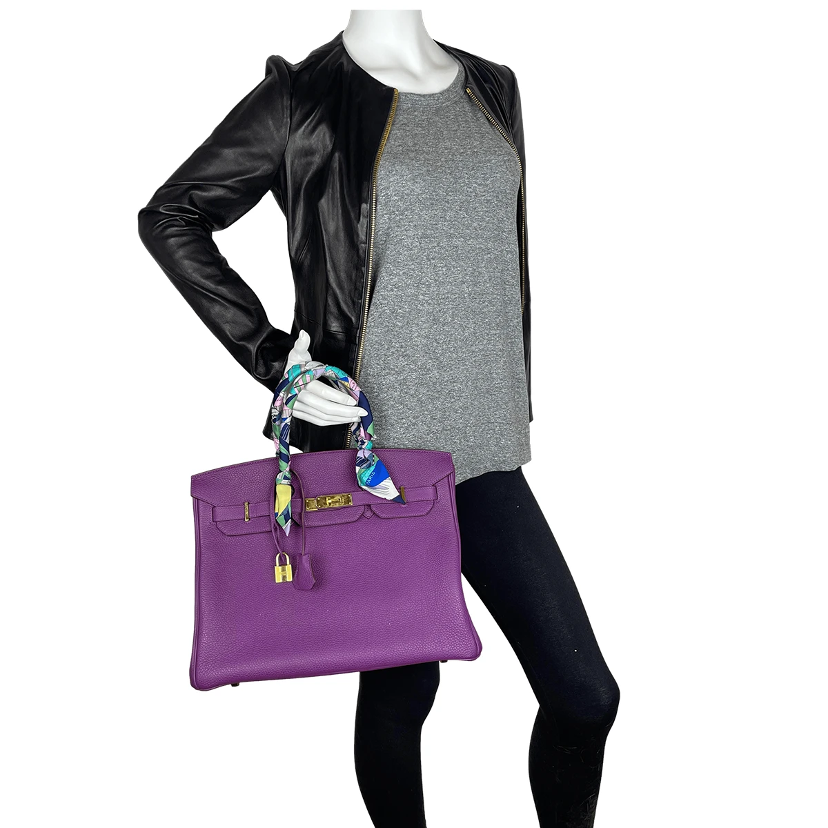 Togo Birkin 35 Anemone And Gold Hardware — image 3