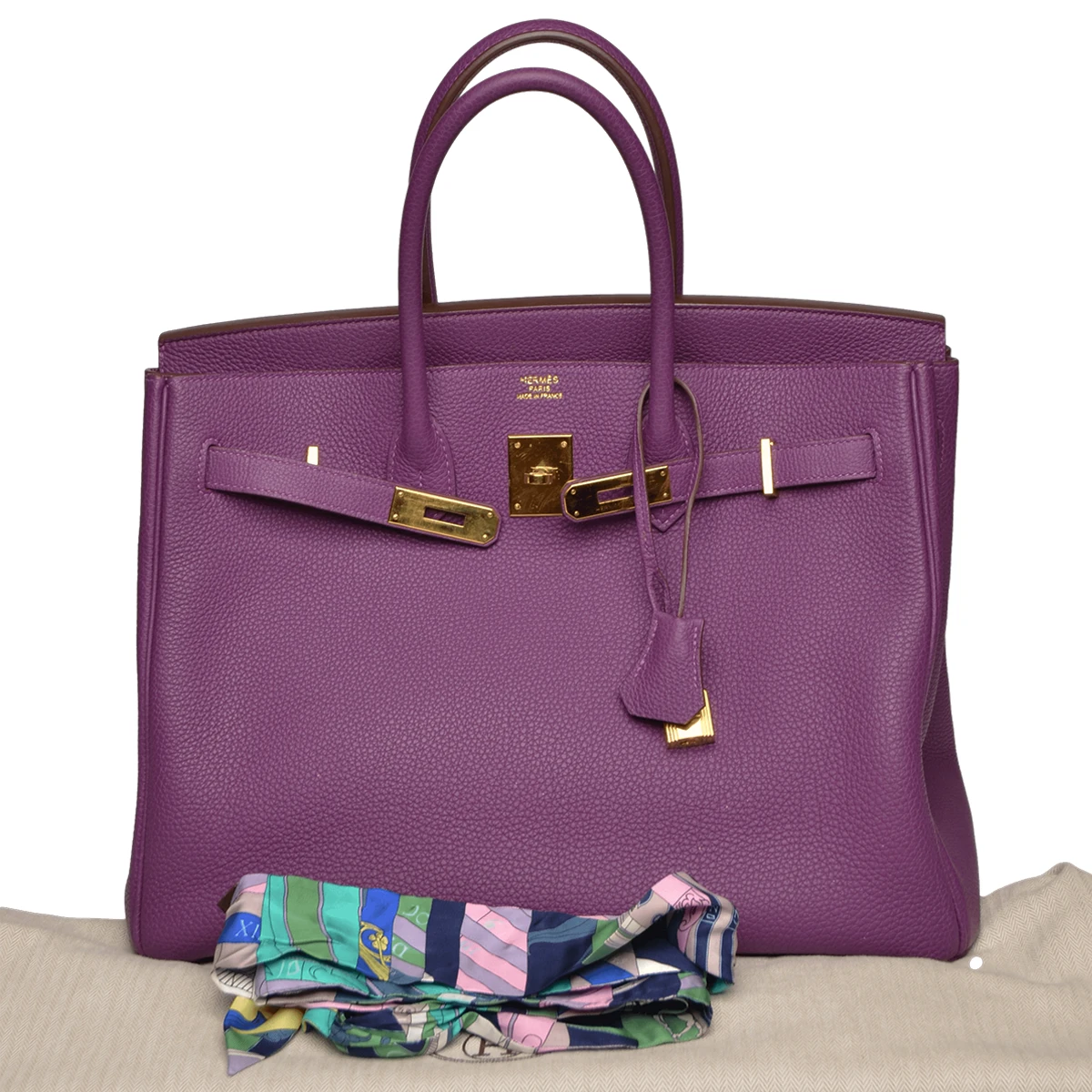 Togo Birkin 35 Anemone And Gold Hardware — image 12
