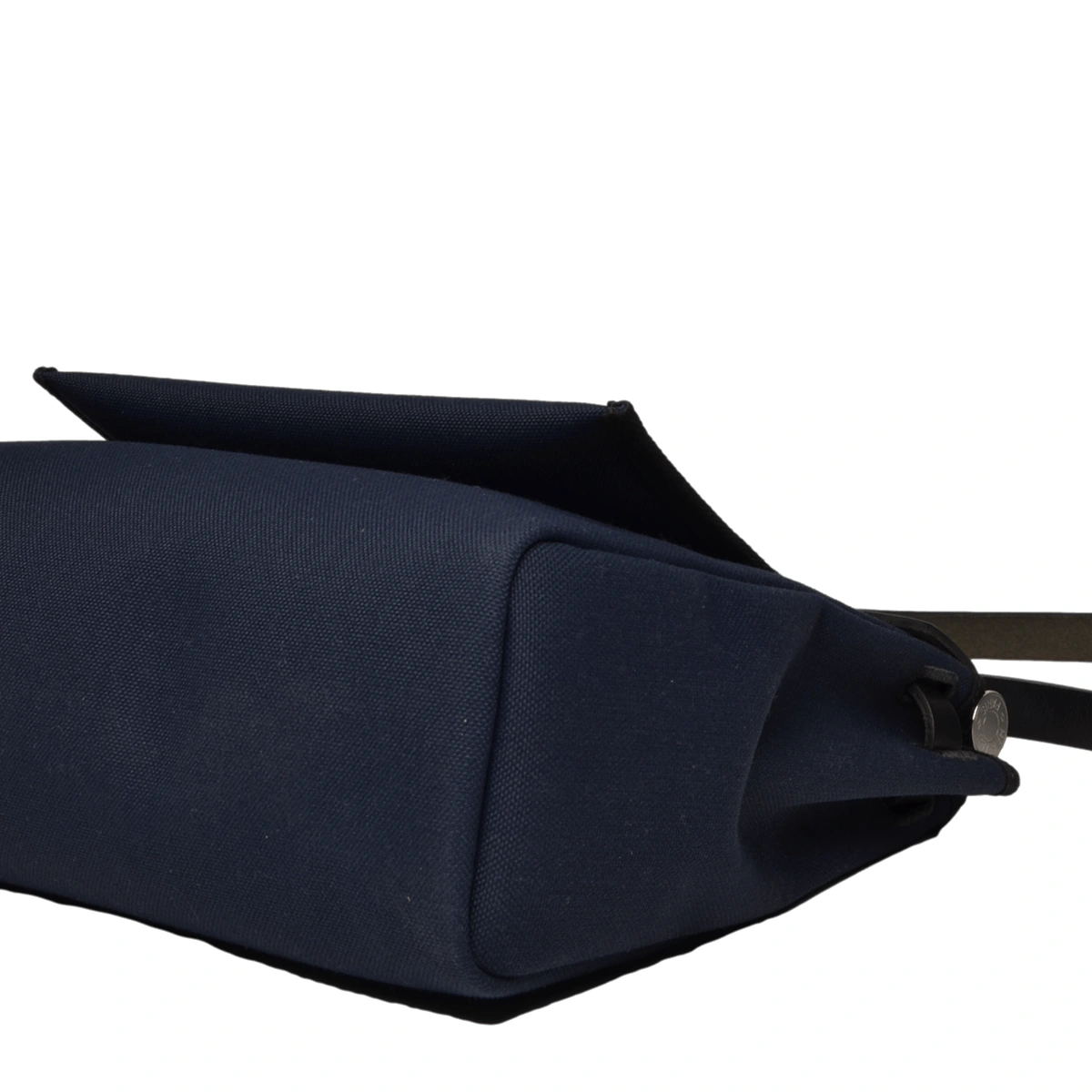 Herbag 31 Zip Canvas Bleu Marine Noir Silver Hardware — image 5
