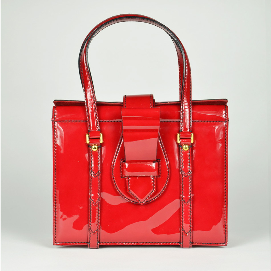 Red Patent Leather Top Handle — image 2