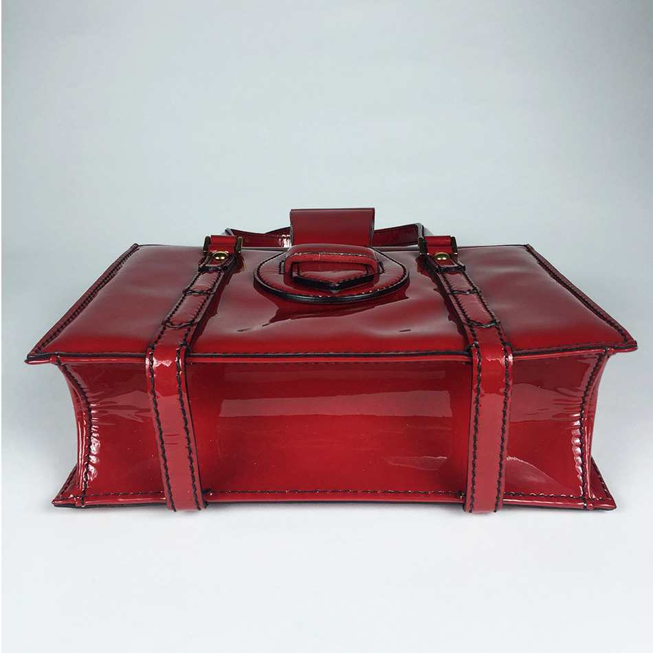Red Patent Leather Top Handle — image 3