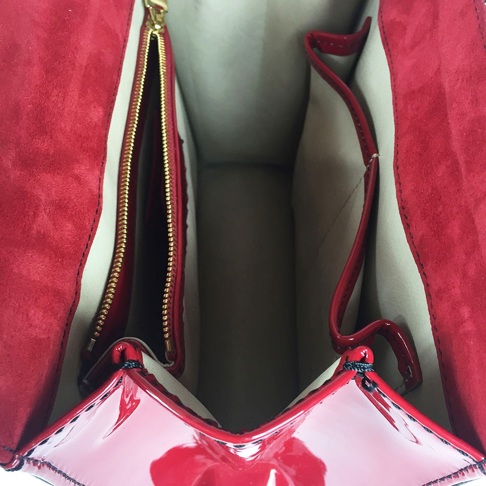 Red Patent Leather Top Handle — image 5