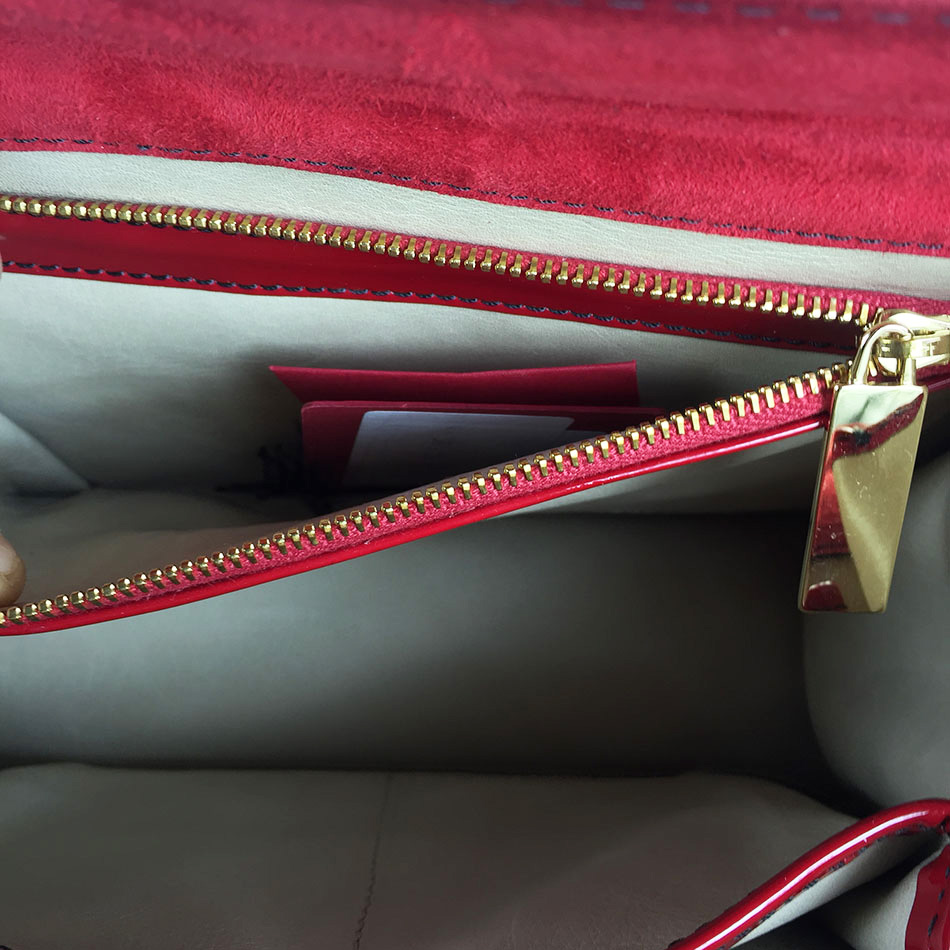 Red Patent Leather Top Handle — image 6