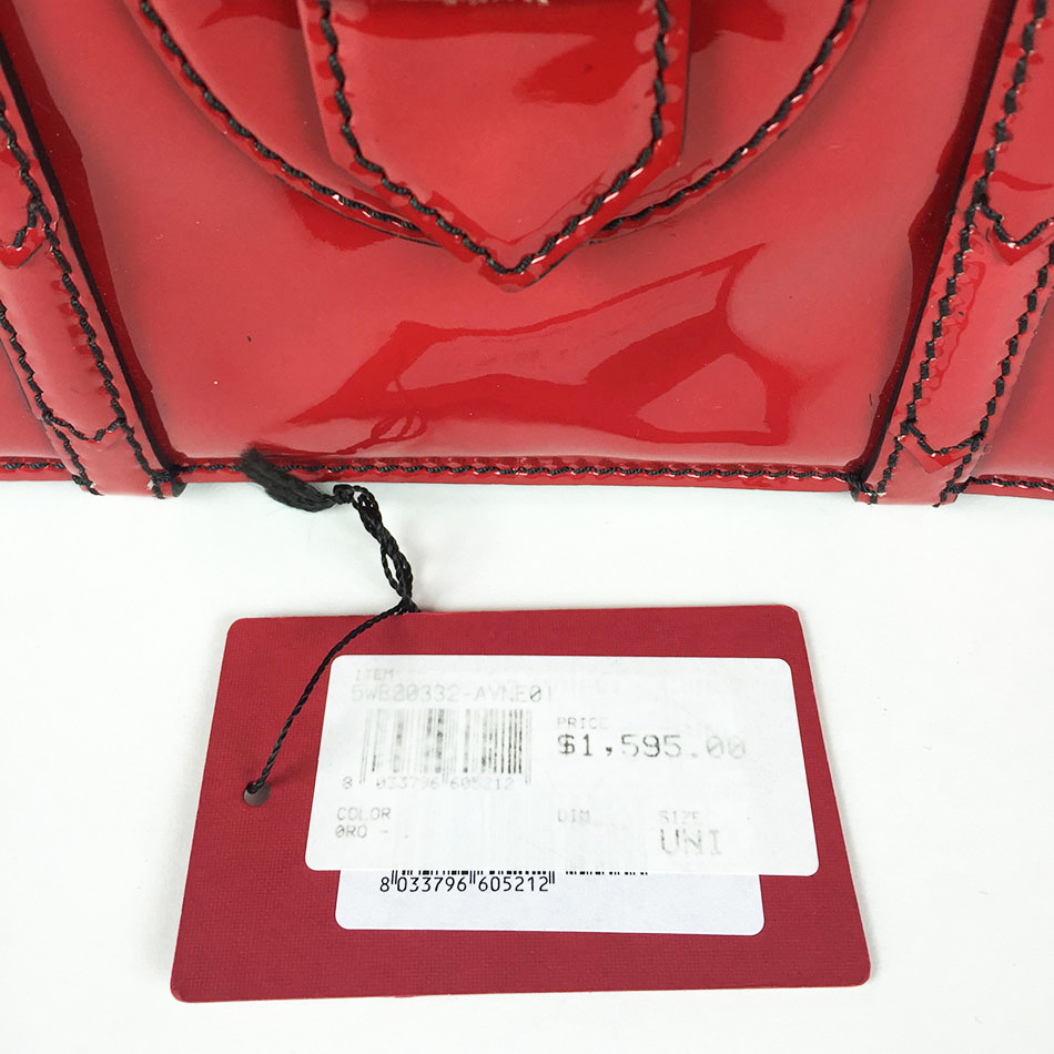 Red Patent Leather Top Handle — image 8