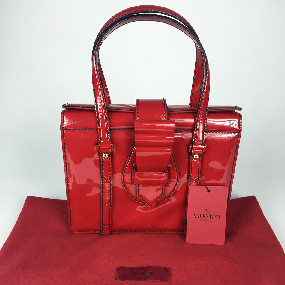 Red Patent Leather Top Handle — image 9