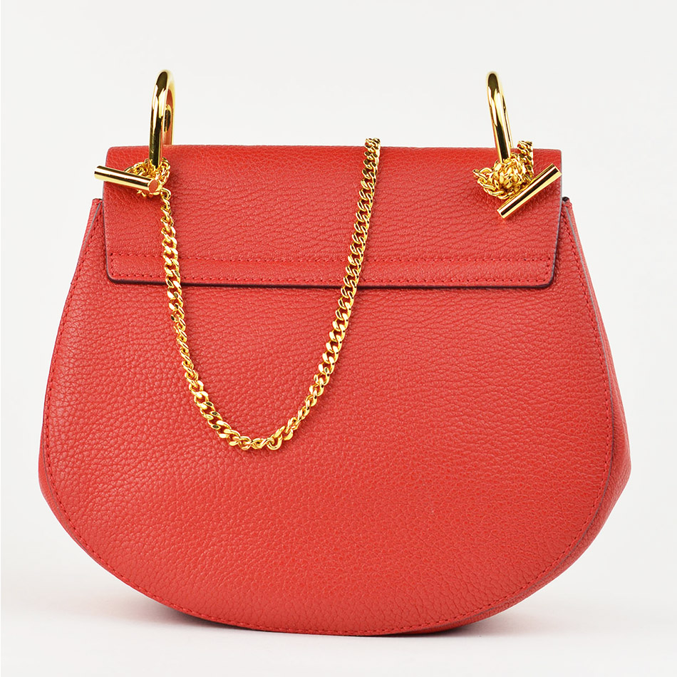 Red Calfskin Leather Drew Bag — image 2
