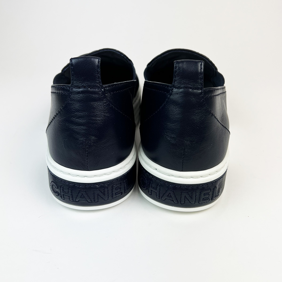Interlocking CC Logo Sneakers Navy 37.5 — image 3
