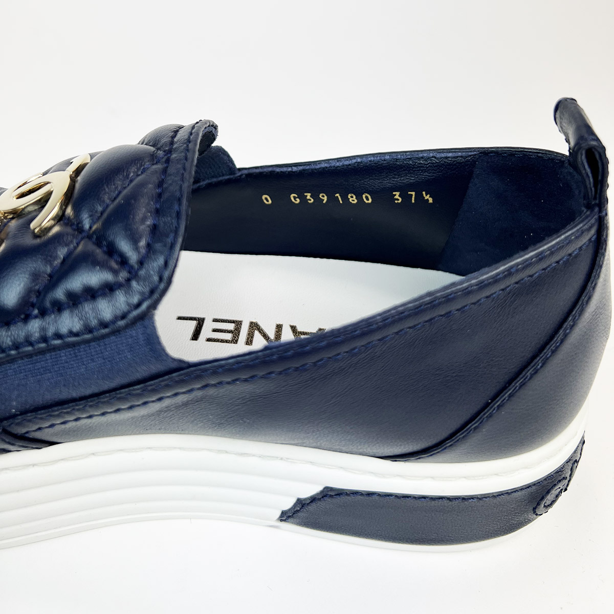 Interlocking CC Logo Sneakers Navy 37.5 — image 6