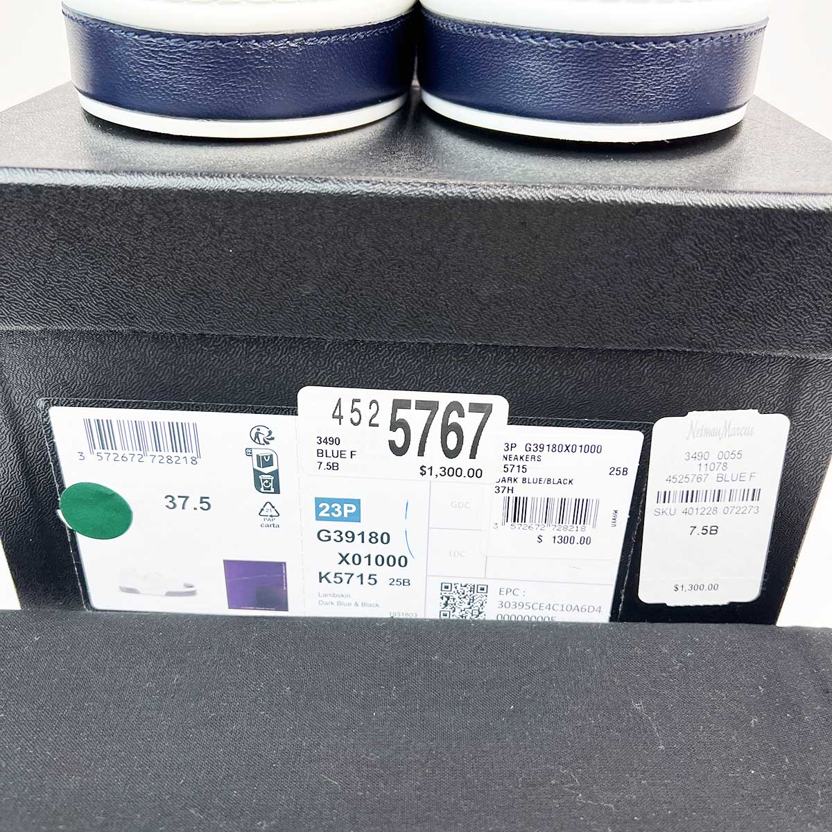 Interlocking CC Logo Sneakers Navy 37.5 — image 7