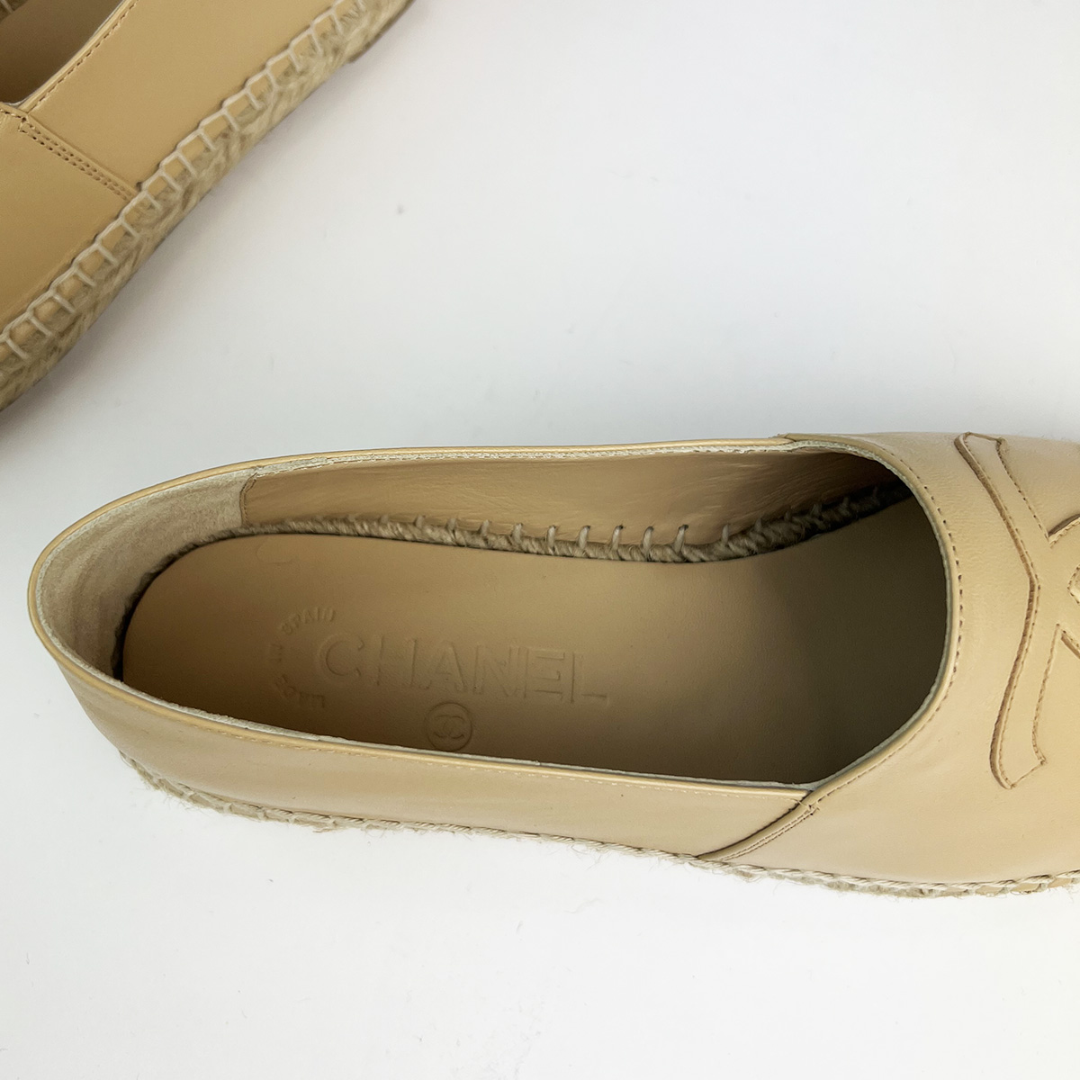 Classic Espadrilles Beige Black Lambskin 38 — image 6