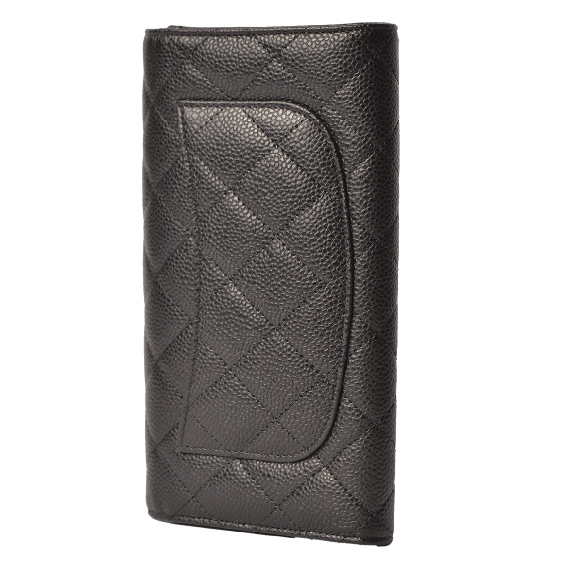 Caviar Quilted Large Flap Wallet Black — image 4
