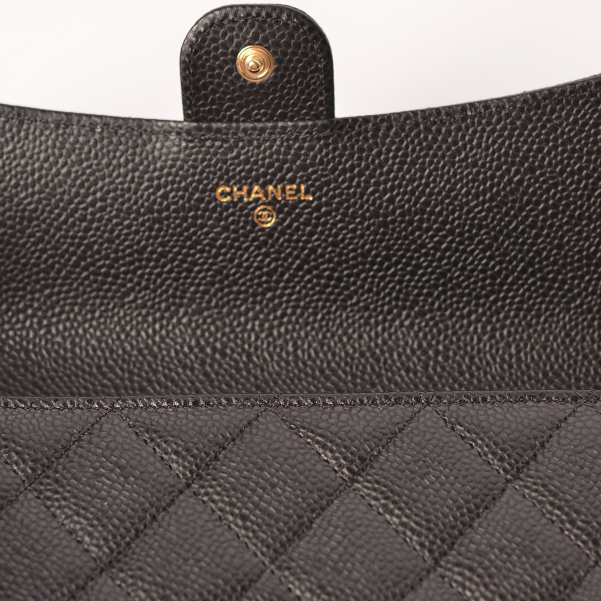 Caviar Quilted Large Flap Wallet Black — image 6