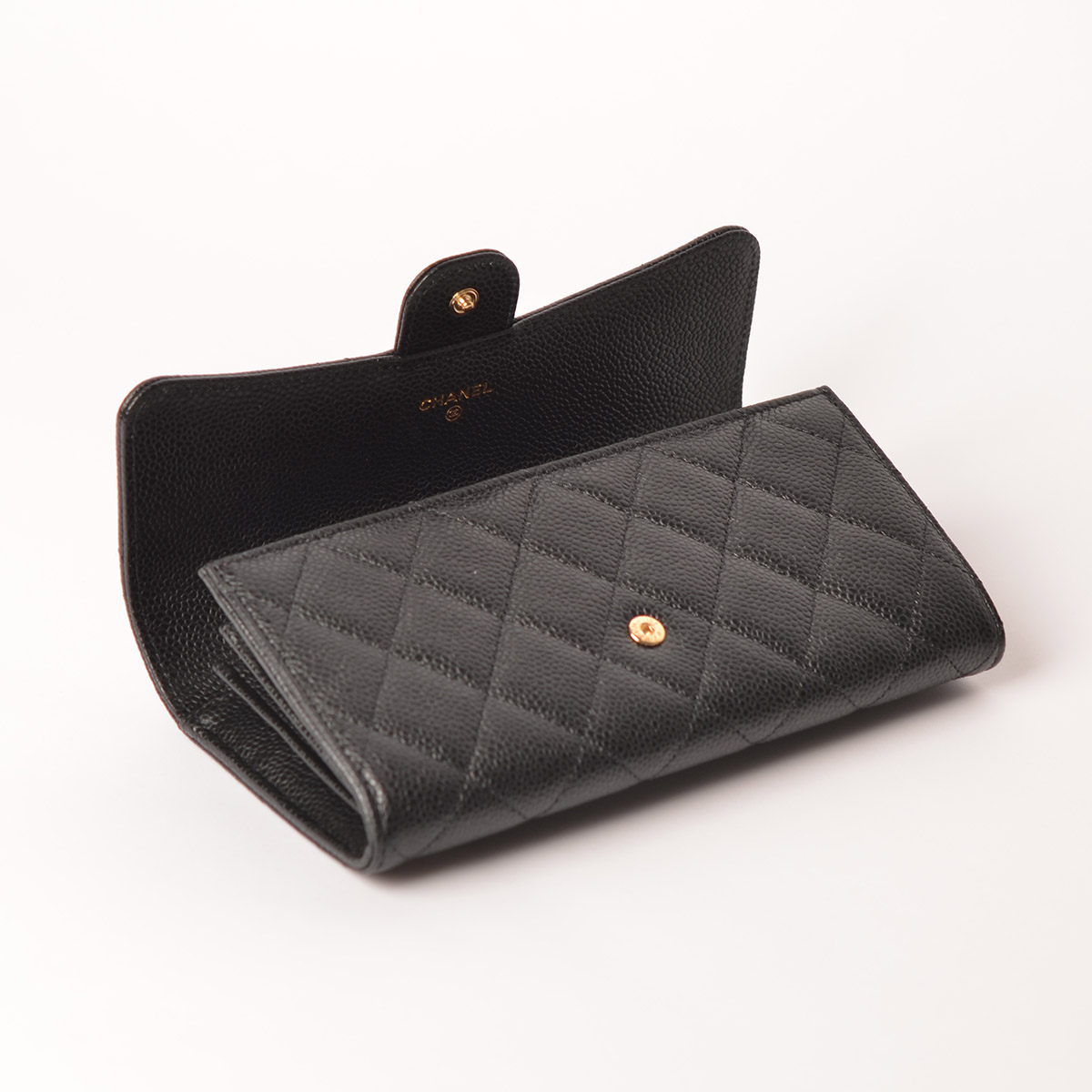 Caviar Quilted Large Flap Wallet Black — image 5